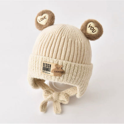 Hat Cute Boy Little Wool Thickened Kids' Headwear