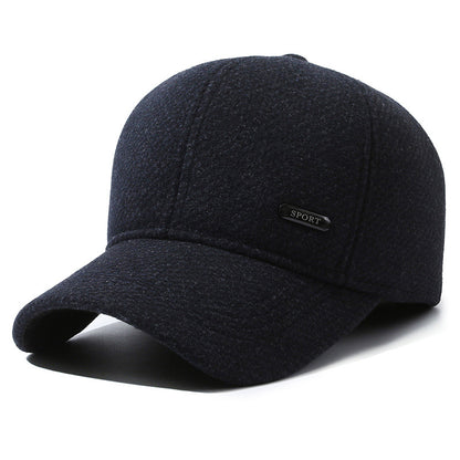 Men's Hat Thickened Earflaps Warm Peaked Outdoor Hats & Caps