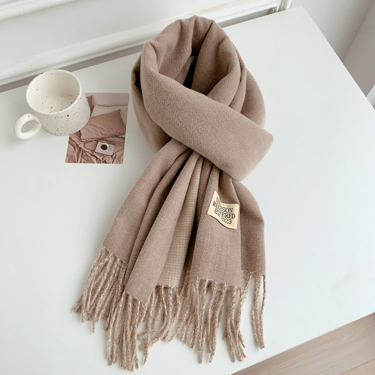 Women's Korean Style Double-sided Long Warm Fashionable Scarfs