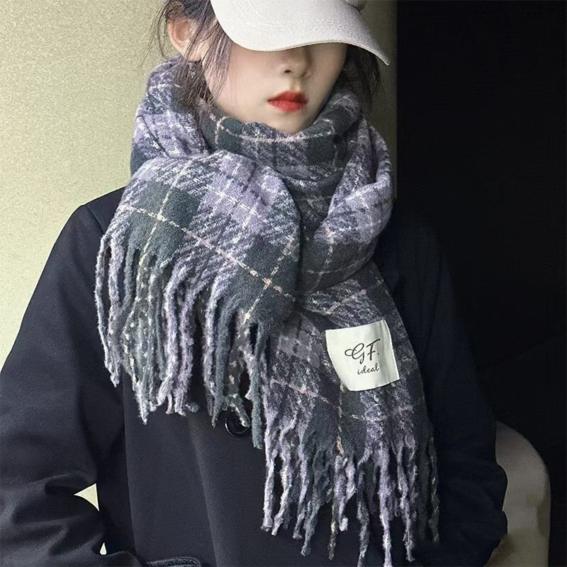 Women's Korean High-grade Thickened Warm Loop Yarn Scarfs