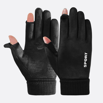 Men's Winter Warm With Veet Riding Windproof Gloves