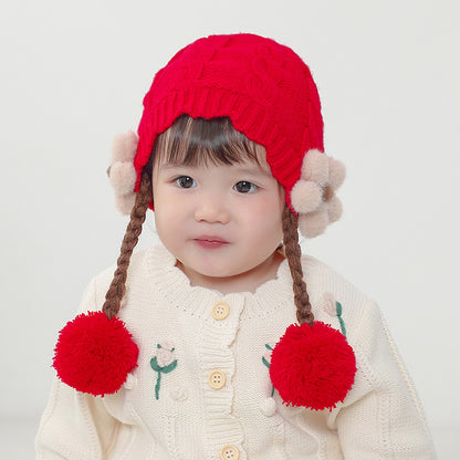 Wig Knitted Hat Travel Thermal Head Cover Kids' Headwear