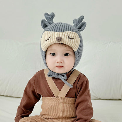 Hat Boys Cute Deer Horn Warm Kids' Headwear