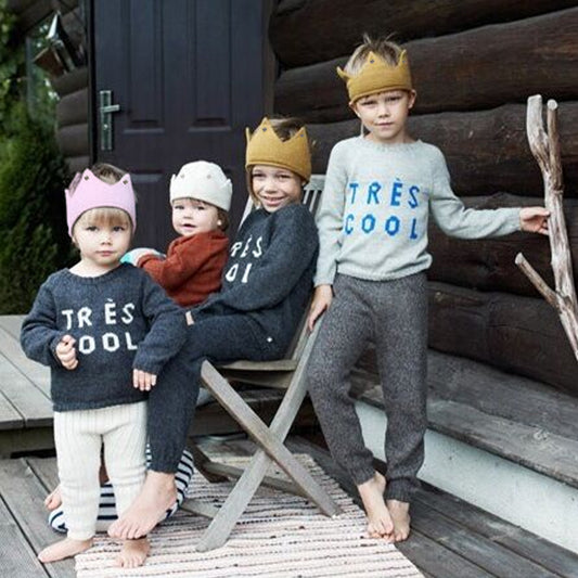 Children's Crown Hat Male Female Th Birthday Knitted Kids' Headwear