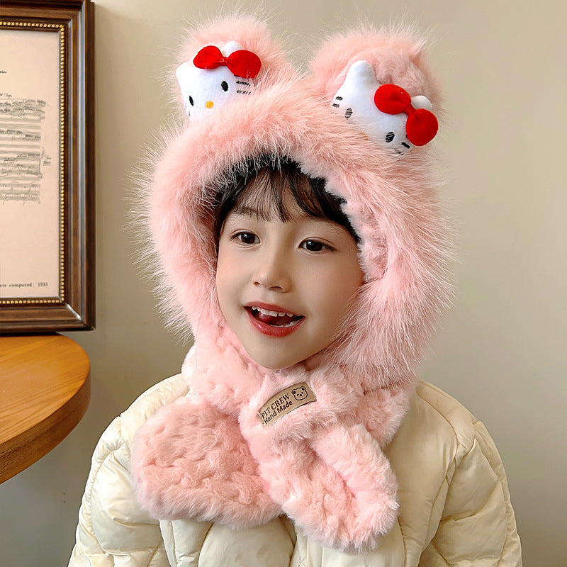 Children's Winter Fleece Lined Padded Warm Keeping Windproof Earflaps Boys Kids' Headwear