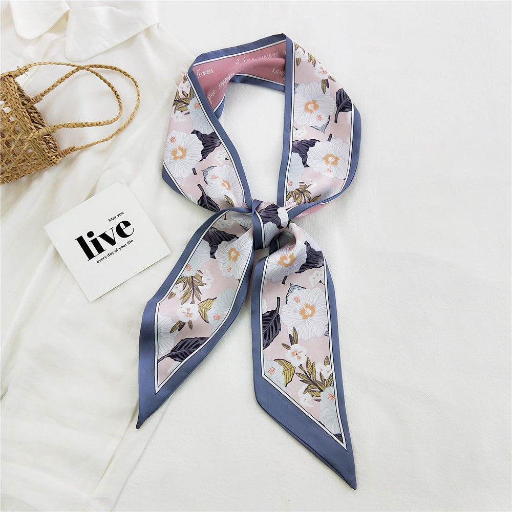 Women's Long Tie Hair Band Bag Straps Scarfs