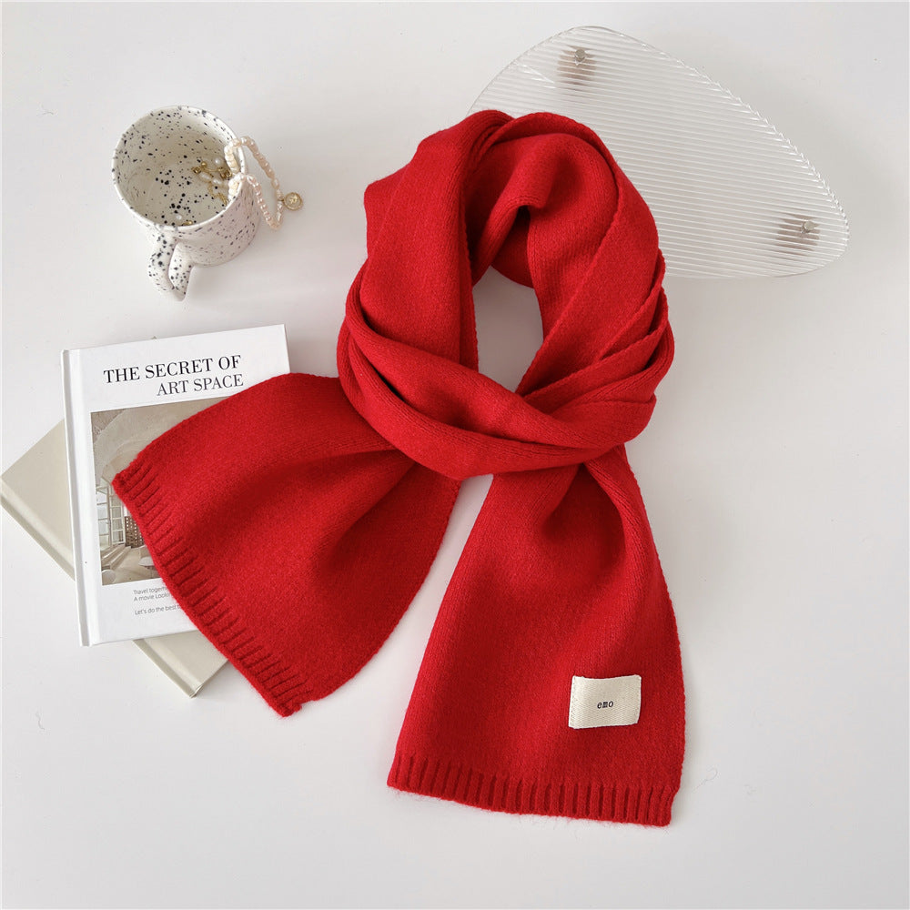 Women's Small Solid Color Korean Versatile Trendy Scarfs