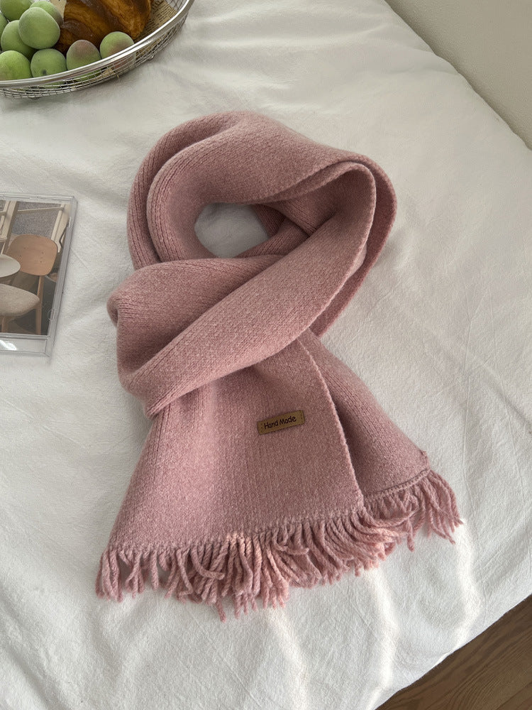 Women's Winter Versatile Solid Color Cashmere Narrow Scarfs