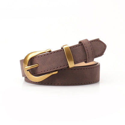 Women's Retro Easy Matching Fashion Simple Suede Belts