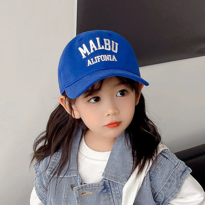 Korean Fashion Peaked Thin Letter Handsome Kids' Headwear