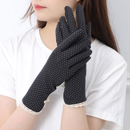 Women's Cycling Thin Touch Screen Ice Silk Gloves