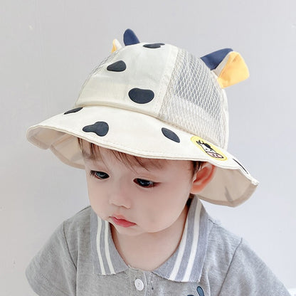 Children's Hat Cow Spot Thin Net Bucket Kids' Headwear