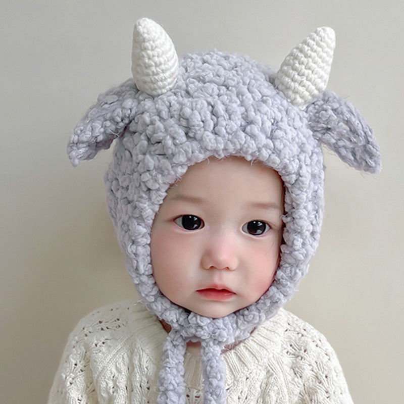 Female Male Super Cute Earflaps Warm Infant Kids' Headwear