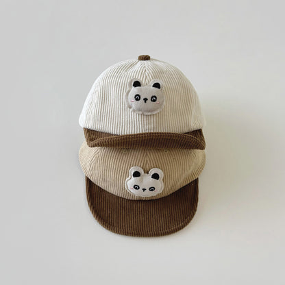 Hat Soft Brim Cartoon Panda Peaked Male Female Winter Kids' Headwear