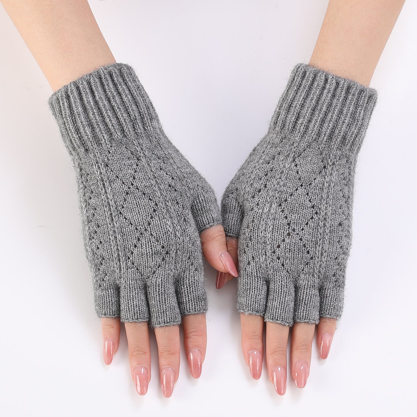 Women's Finger Arm Sleeve Knitted Wool Keep Warm Wristband Gloves