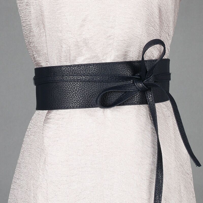 Women's Fashion Wide Decorative Dress Coat Shirt Tie Belts