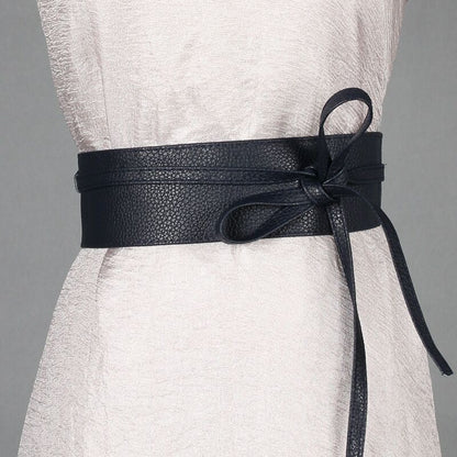 Women's Fashion Wide Decorative Dress Coat Shirt Tie Belts