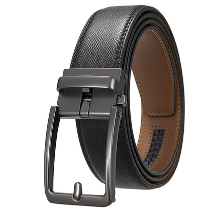 Men's Creative Automatic Buckle Split Leather Belts