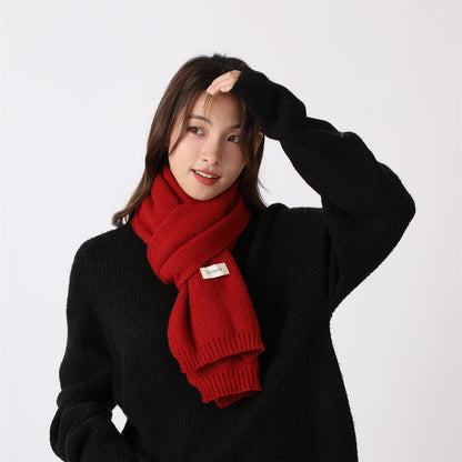 Women's Solid Color Winter Thickening Deer Plush Scarfs