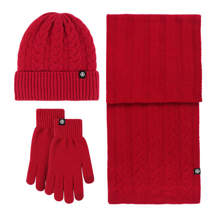 Knitted Half Finger Style Office Winter Gloves