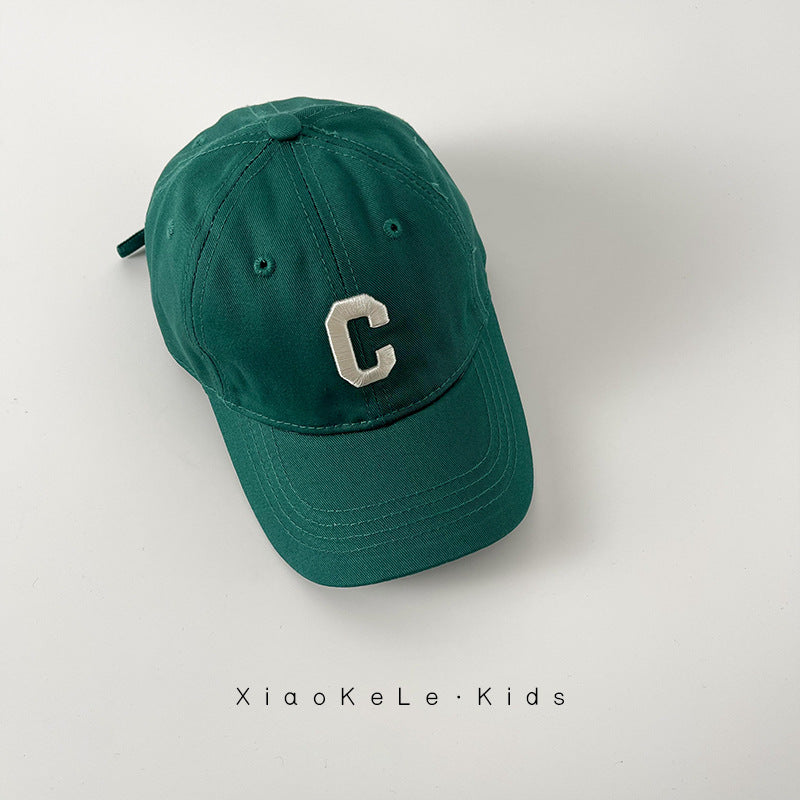 Children's Embroidered Letters Baseball Autumn Summer Snapback Kids' Headwear