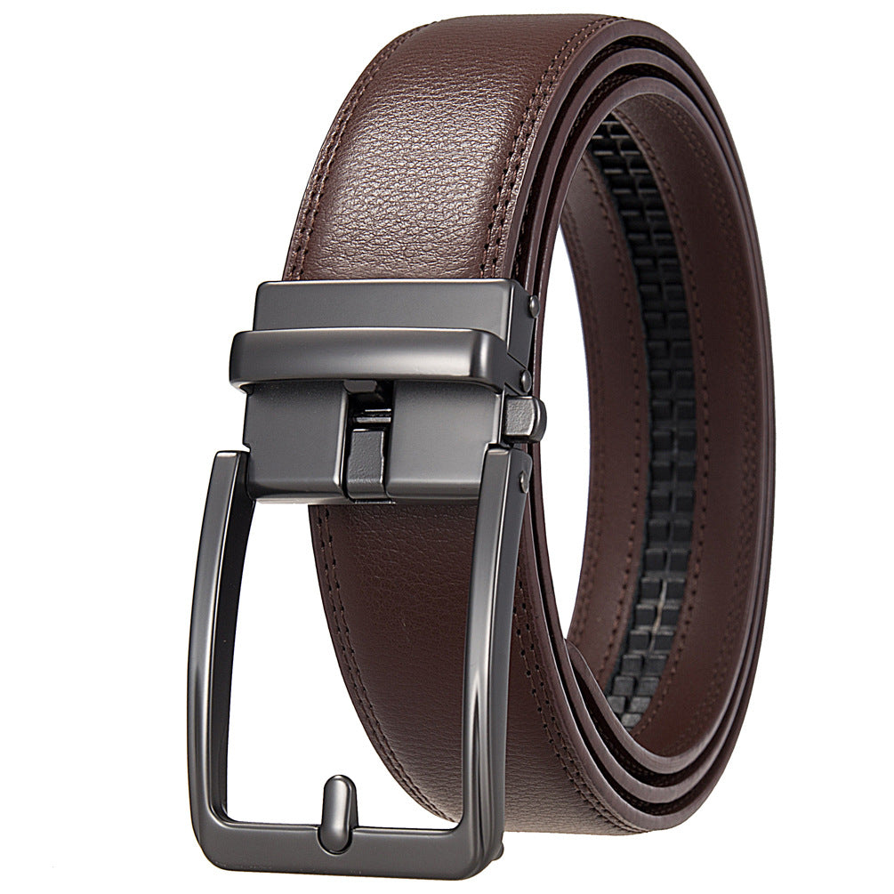 Men's Creative Automatic Buckle Split Leather Belts