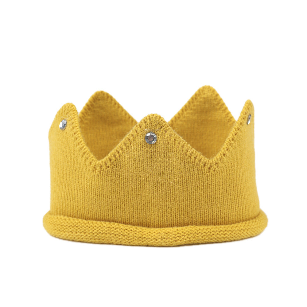 Children's Crown Hat Male Female Th Birthday Knitted Kids' Headwear