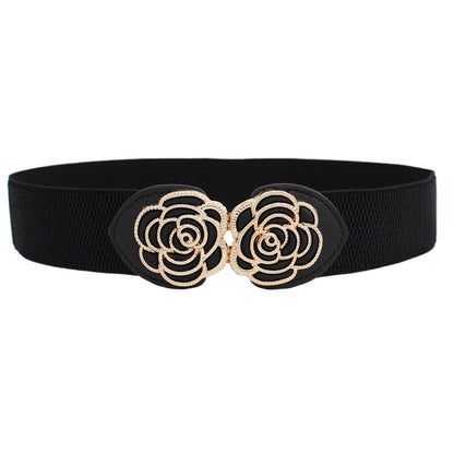 Of Buckles Elastic Waistband Ladies Decoration With Belts