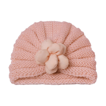 Children's Beanie Cute Three-dimensional Flower Knitted Hat Kids' Headwear