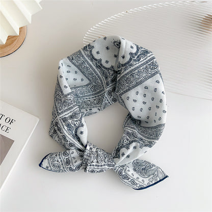 Women's Linen Small Square Towel Silk Artistic Scarfs