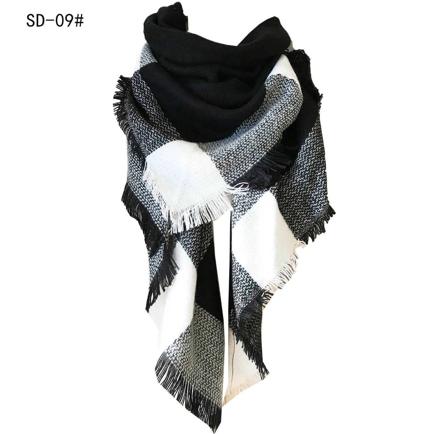 Women's Double-sided Square Triangular Binder Neck Warmer Scarfs