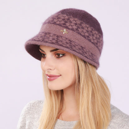 Women's Woolen Fleece Lined Padded Warm Keeping Hats & Caps