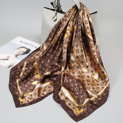 Large Kerchief Printed Female Mother's Outer Scarfs