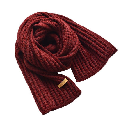 Style Wool Knitted Female Winter Korean Cute Wild Scarfs