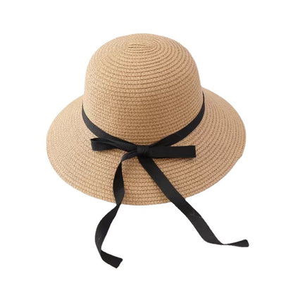 Women's Summer Hat Bow Sun Outdoor Big Brim Straw Hats & Caps