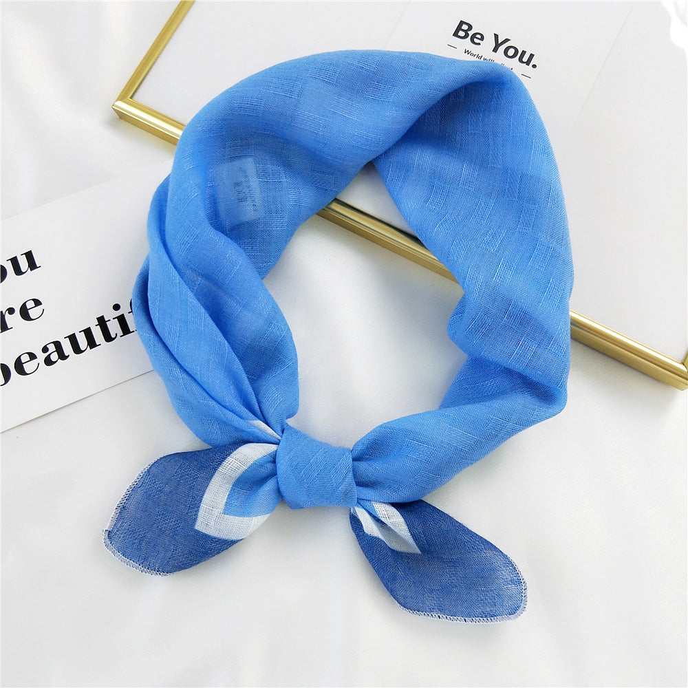 Women's Small Square Towel Silk Summer Fresh Korean Scarfs