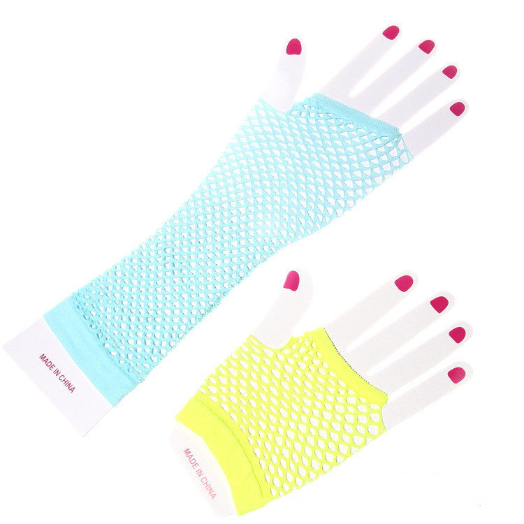 Women's Creative Style Nylon Long Half Finger Sexy Gloves