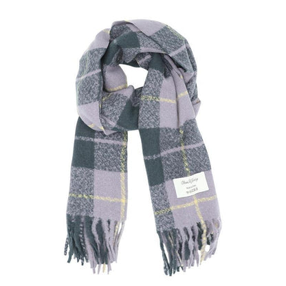 Purple Winter Tassel Plaid High-grade Shawl Scarfs