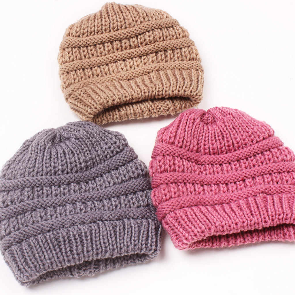 Children's Hat Warm Candy Color Boy Infant Kids' Headwear