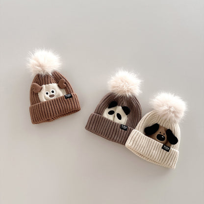 Children's Hat Cartoon Super Cute Boy Knitted Kids' Headwear