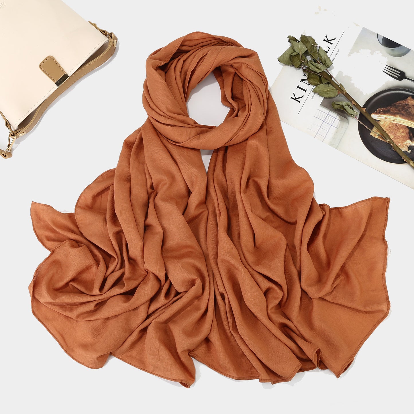 Style Shawl Scroll Pack Encryption Imitation Cotton Linen Scarfs