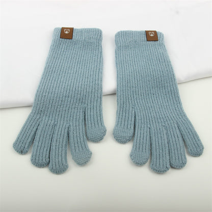 Women's Fashionable Knitted Knitting Wool Winter Warm Lengthened Wrist Gloves