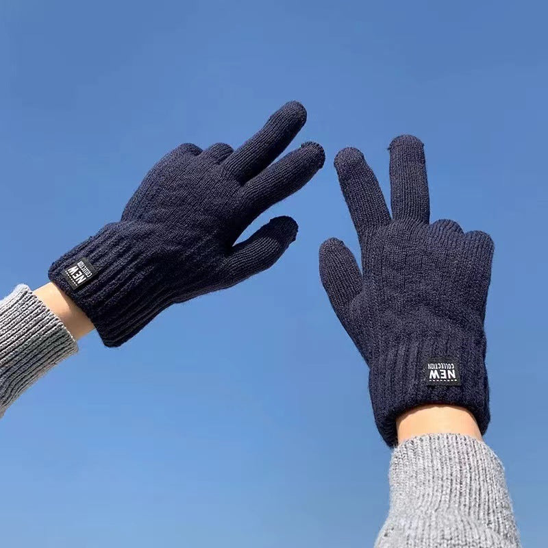 Men's Warm Outdoor Riding Simplicity Touch Screen Gloves