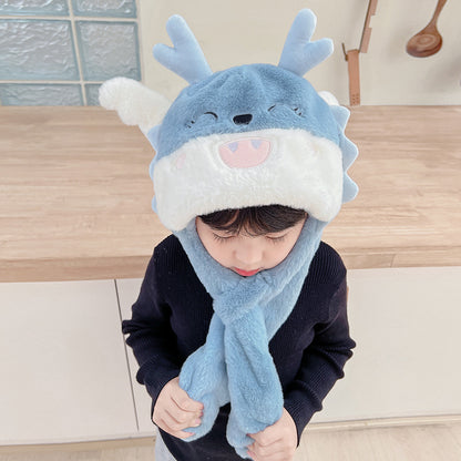 Children's Ears Moving Plush Bonnet One-piece Will Kids' Headwear