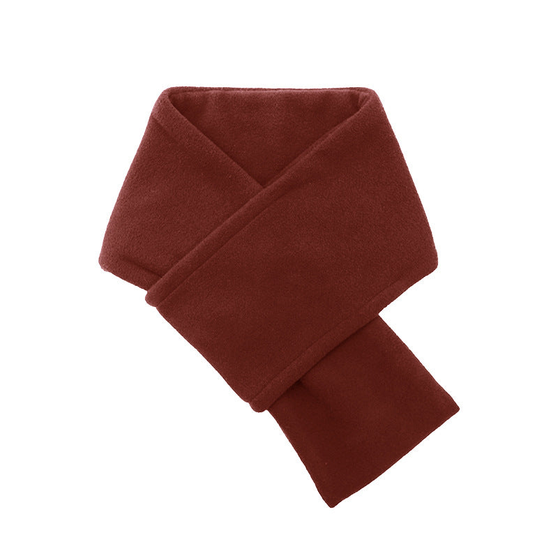 Men's Warm Fashionable Simple Solid Color Polar Scarfs