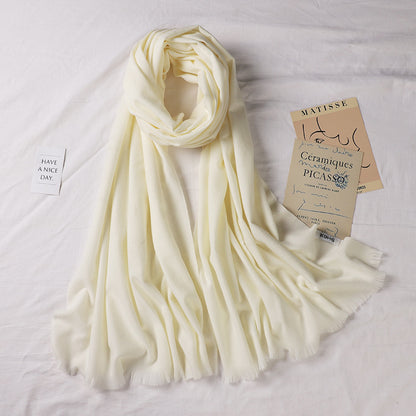 Women's Monochrome Korean Wild Candy Color Barbed Scarfs