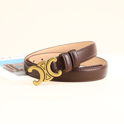 Women's Double Imitation Leather Advanced Sense Style Decoration Belts