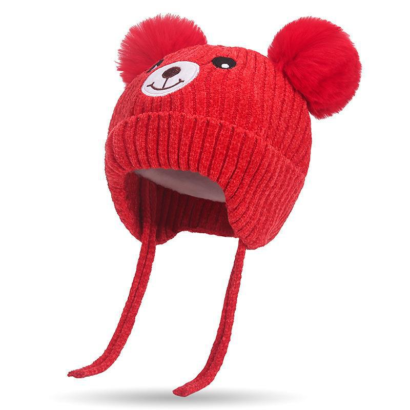 Warm Ear Protection Fleece-lined Woolen Hat Kids' Headwear