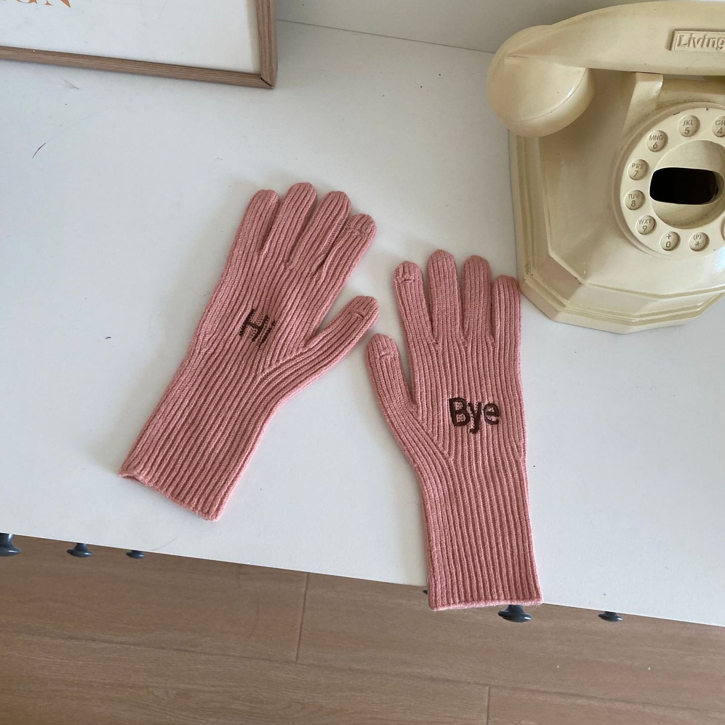 Winter Warm Letter For Couple Long Gloves