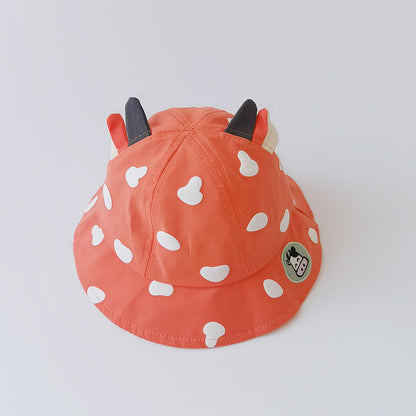 Children's Hat Cow Spot Thin Net Bucket Kids' Headwear